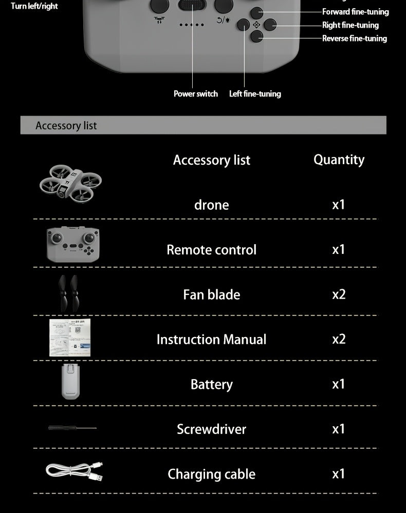 2026 Upgraded 4K Remote Control Drone, One-Key Return with Auto-Hover, Long-Endurance UAV with Two Rechargeable Batteries, Shockproof and Anti-Collision Design, One-Key Tumbling, Optical Flow Vision Auto-Hover Function, WiFi Real-Time Image