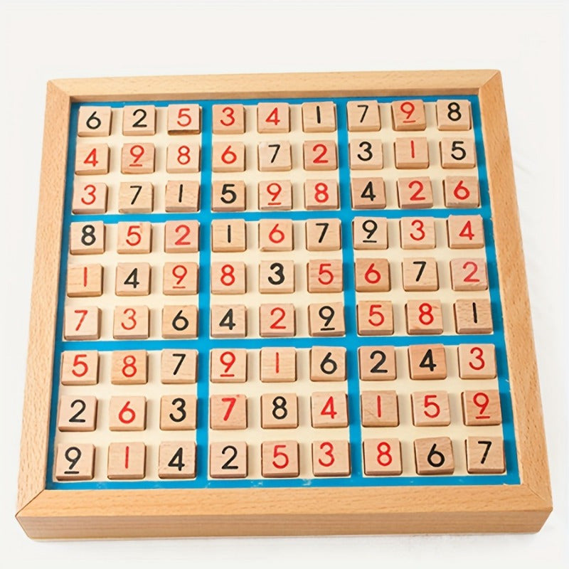 Wooden Sudoku Puzzle Game for Youngsters's Logical Thinking, Puzzle Table Games with Questions Halloween, Christmas Gift