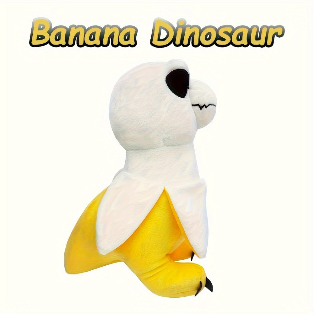 Stuffed Dinosaur Plush Toy Banana Dino 9.5 Inch Kawaii Cartoon T-Rex Soft Plushie Pillow Cute Animal Stuffed Doll Birthday Gift for Kids Girls Boys Room Decor