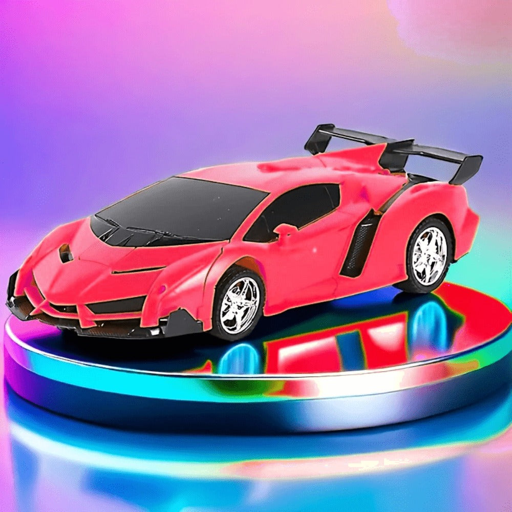 1:18 Deformation RC Robot Car for Kids – One-Button Transform Remote Control Stunt Car with 360° Rotating Drift, Educational Toy for Boys & Girls Ages 3+, Birthday Gift (Red)