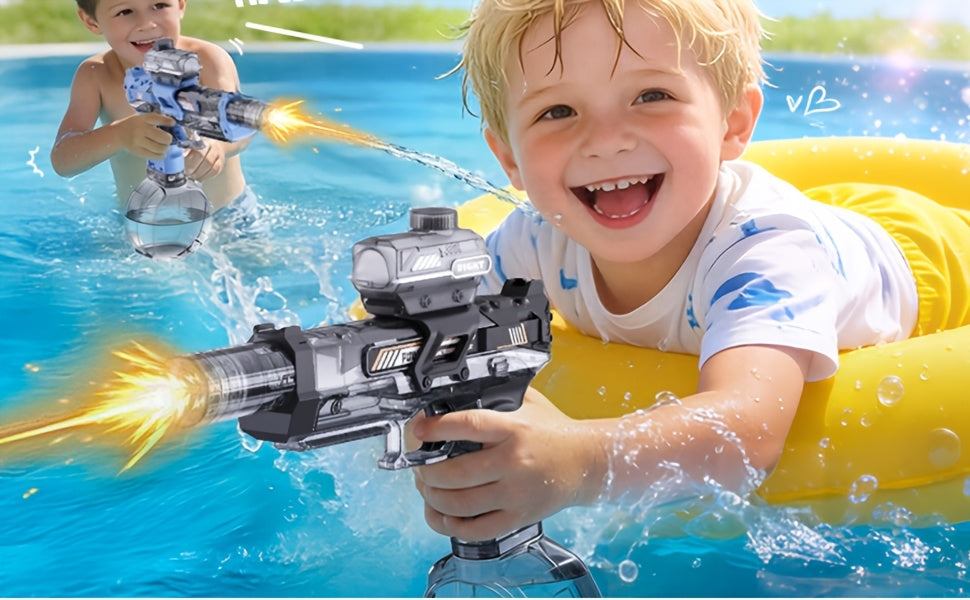 Electric Water Gun Automatic Squirt Guns for Boys And Girls with Sound, High Capacity Water Blaster with Long Range for Kids Ages 3-6, Summer Outdoor Pool Beach Party Toys Gift