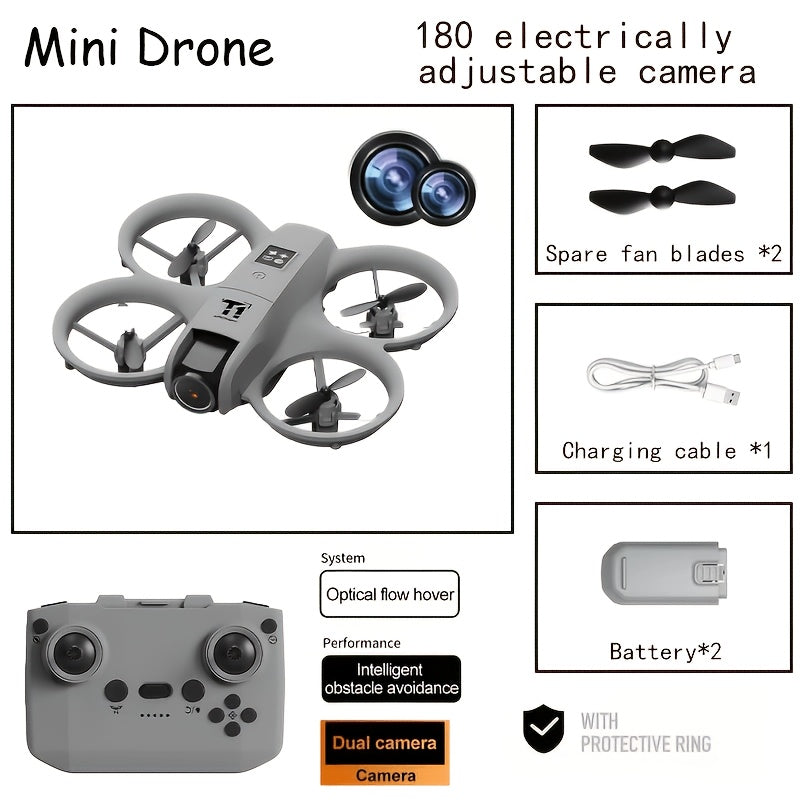 4K RC Airplane with Auto Hover & Dual Batteries – Optical Flow WiFi FPV Camera, One-Key Return & Roll, Anti-Shock Anti-Collision, Long Endurance Remote Control Plane for Kids Adults Beginners