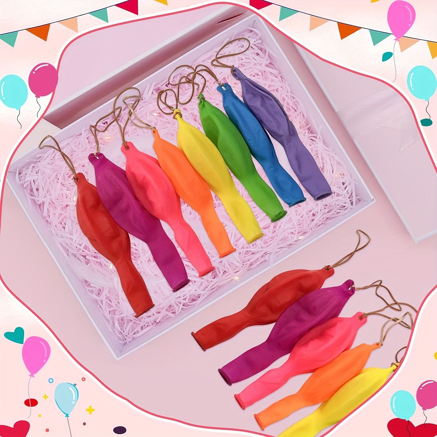 48pcs Punch Balloons, Punching Balloon Party Favors for Kids, Neon Bounce Balloons with Rubber Band for Carnival, Fun, Gift Bag Party Favors.The Best Christmas, Halloween And Easter Gifts