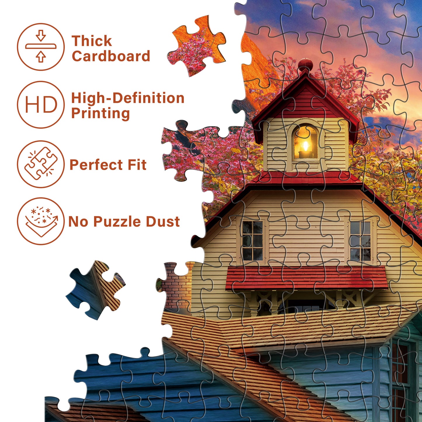 3 Pack 1000 Pieces Jigsaw Puzzles for Adults, Gift for Christmas Birthdays, DIY Brain Teaser Gift for Adults & Family Interactive Fun
