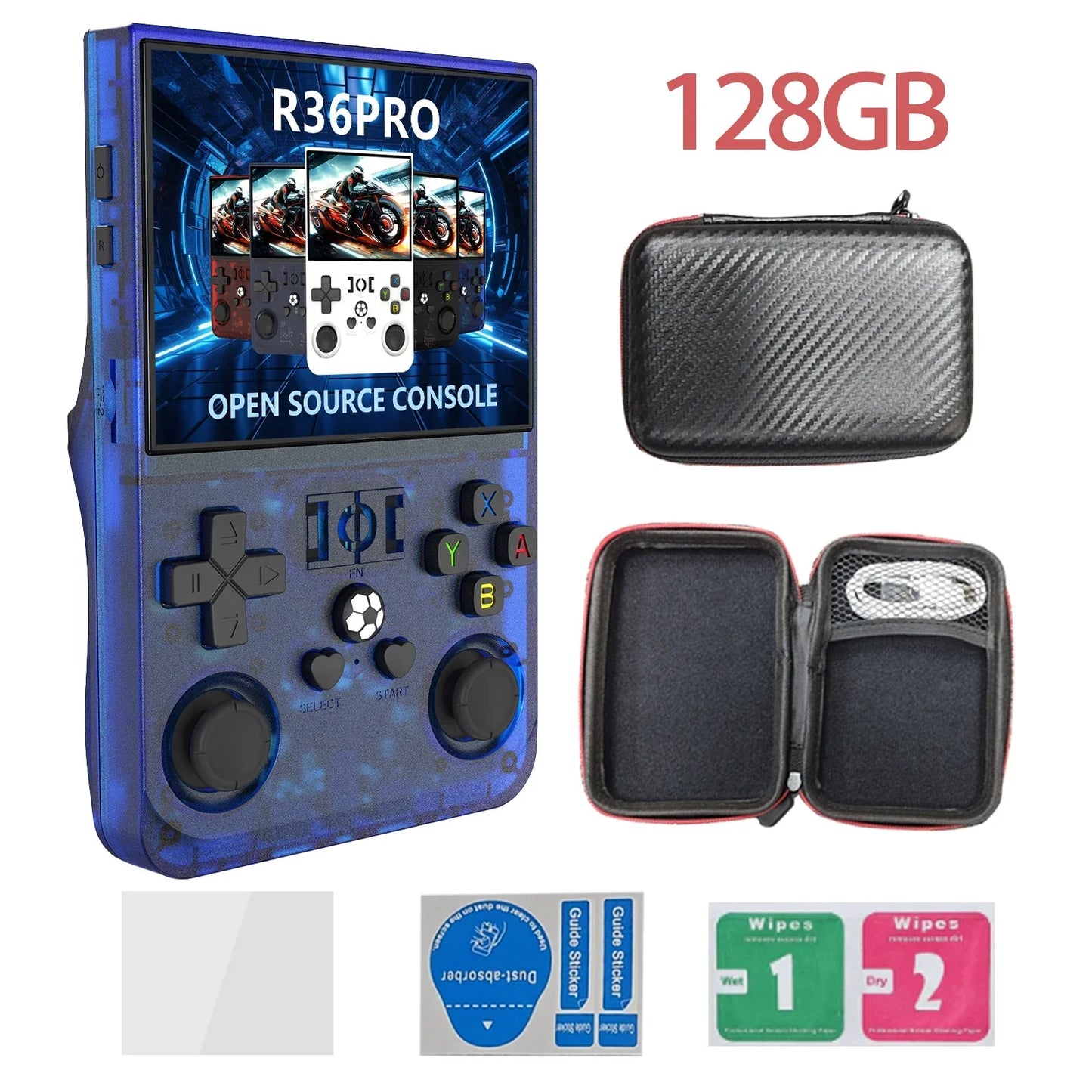 Handheld Game Console R36PRO – Hall Effect Joystick 30+ Emulators 4000mAh