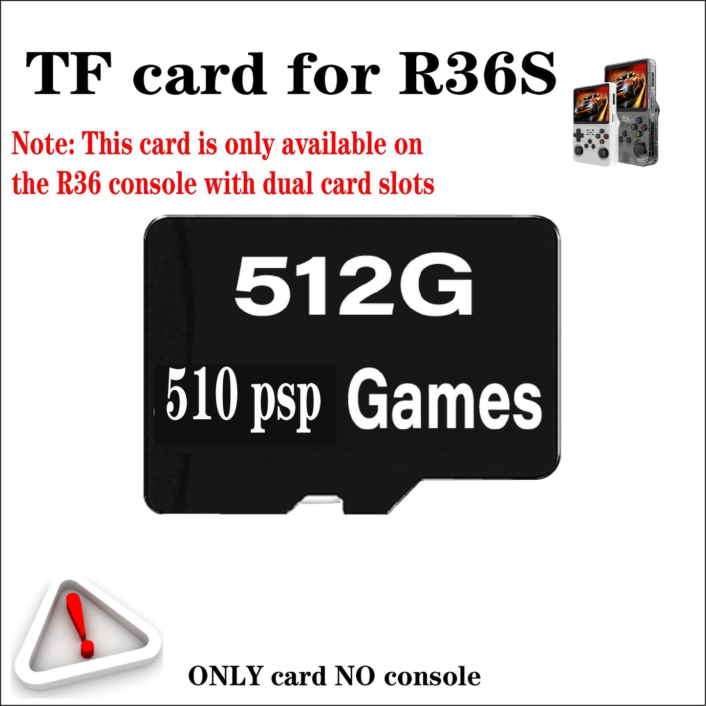 Memory Card for R36S – TF Card Preloaded Games 64GB 128GB 256GB 512GB