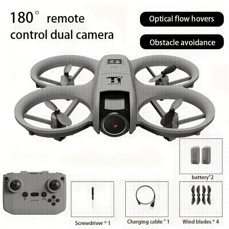 4K Remote Control Drone with Dual Batteries – Optical Flow Auto Hover, Anti-Collision, One-Key Return, WiFi FPV Camera, Long Endurance RC UAV for Kids Adults Beginners, Birthday Gift