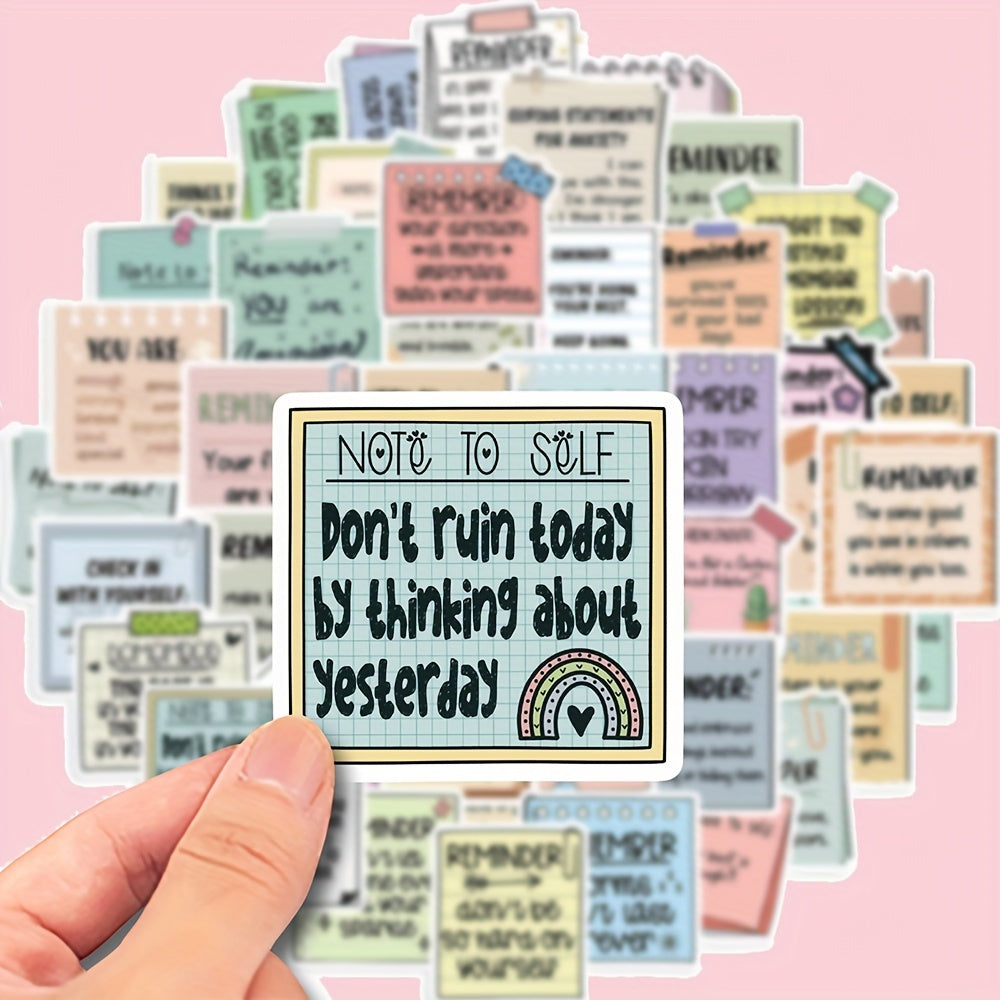 150 Inspirational Vinyl Stickers - Reusable Self - affirmation and Encouragement Stickers, suitable for mobile phones, laptops, luggage, notebooks, water bottles, helmets - Colorful inspirational graffiti art, cute stickers, perfect for winter and the New