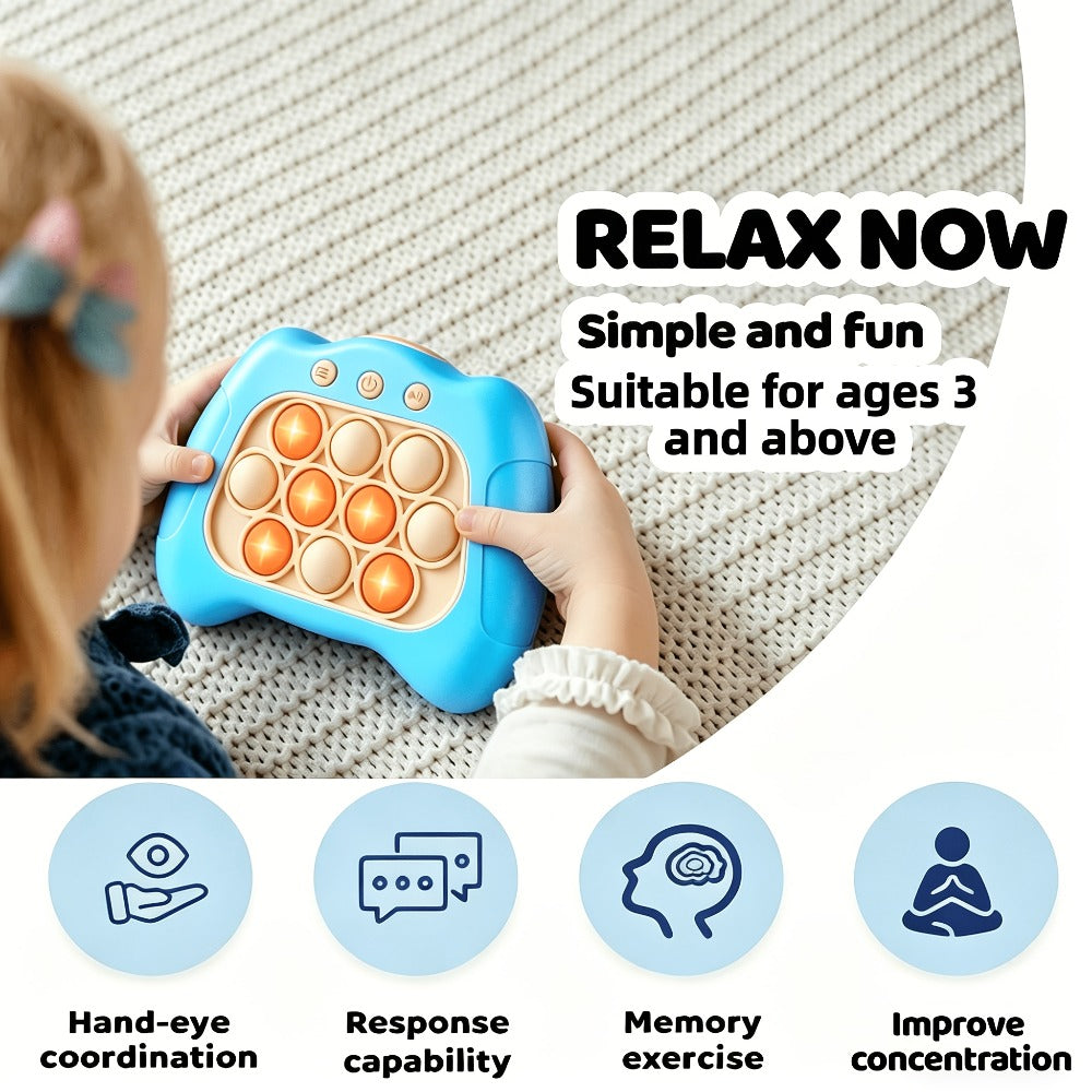 Handheld Electronic Fidget Game โ Smart Interactive Touch-Activated Puzzle Toy, Portable Stress-Relief Memory Game Device for Kids Teens & Adults, Fun Creative Gift for Birthdays & Celebrations
