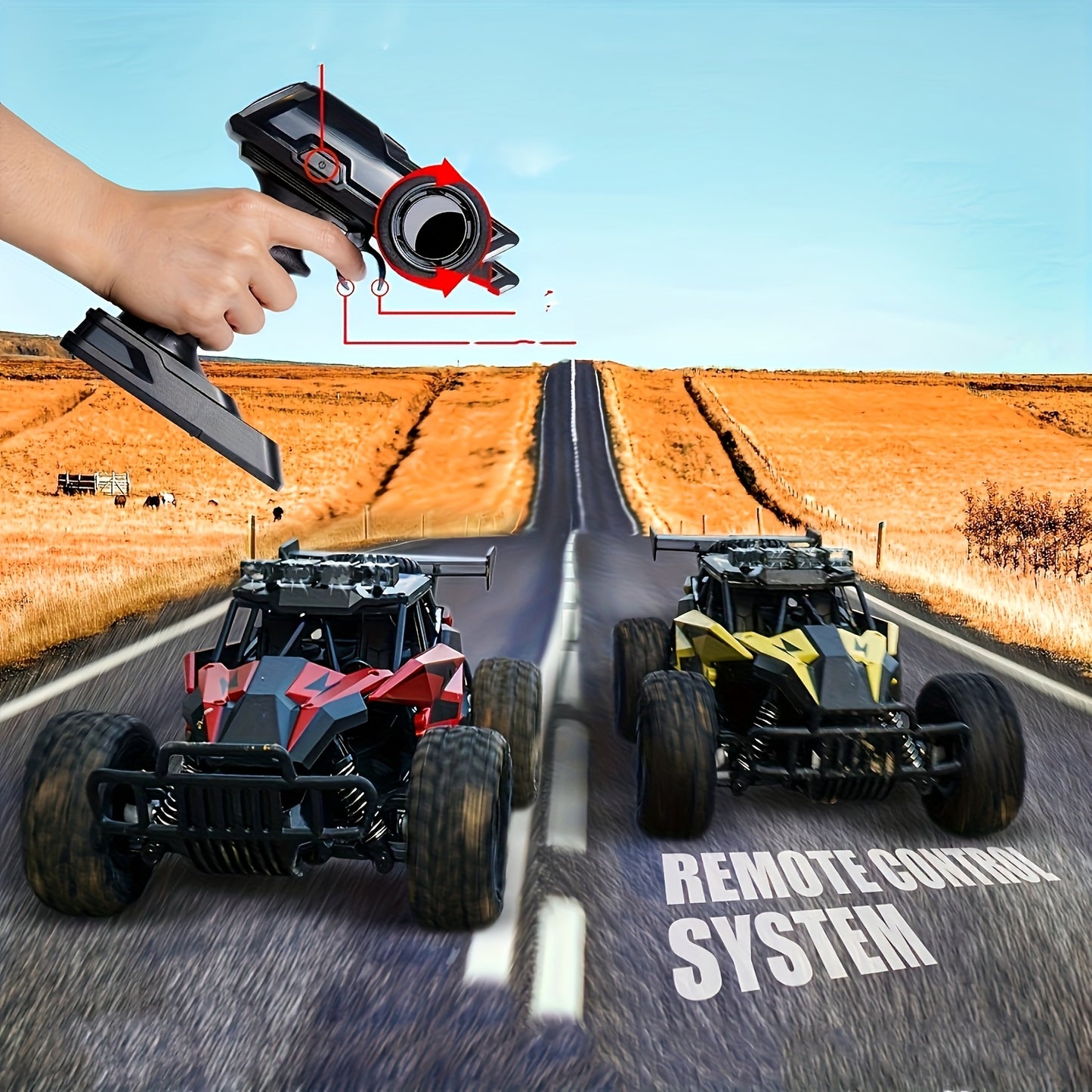 New All-terrain Off-road Vehicle, Equipped With A Battery And Colorful LED Lights, Is Suitable For All-terrain Off-roving. It Is A High-speed And Cool Lighting Off-road Vehicle, The Best Birthday Gift For Boys And Girls, And The Best Choice For Hall