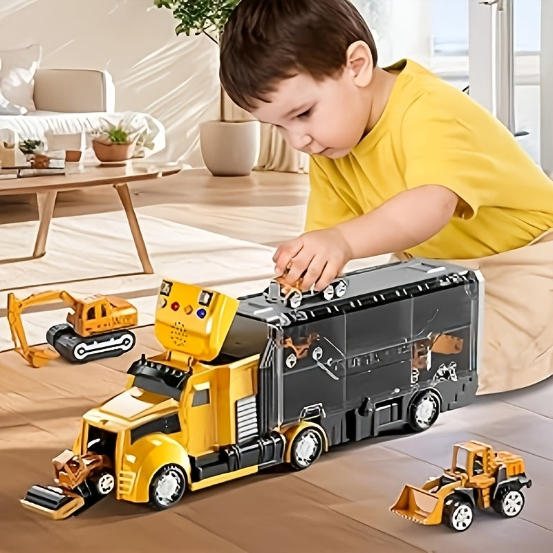 7-In-1 Diecast Construction Toys For Children Aged 3-9, Trucks For Boys, Excavator Toy, Kids' Play Cars & Race Cars, And And An Excellent Gift For Birthdays, Easter For Both Boys And Girls