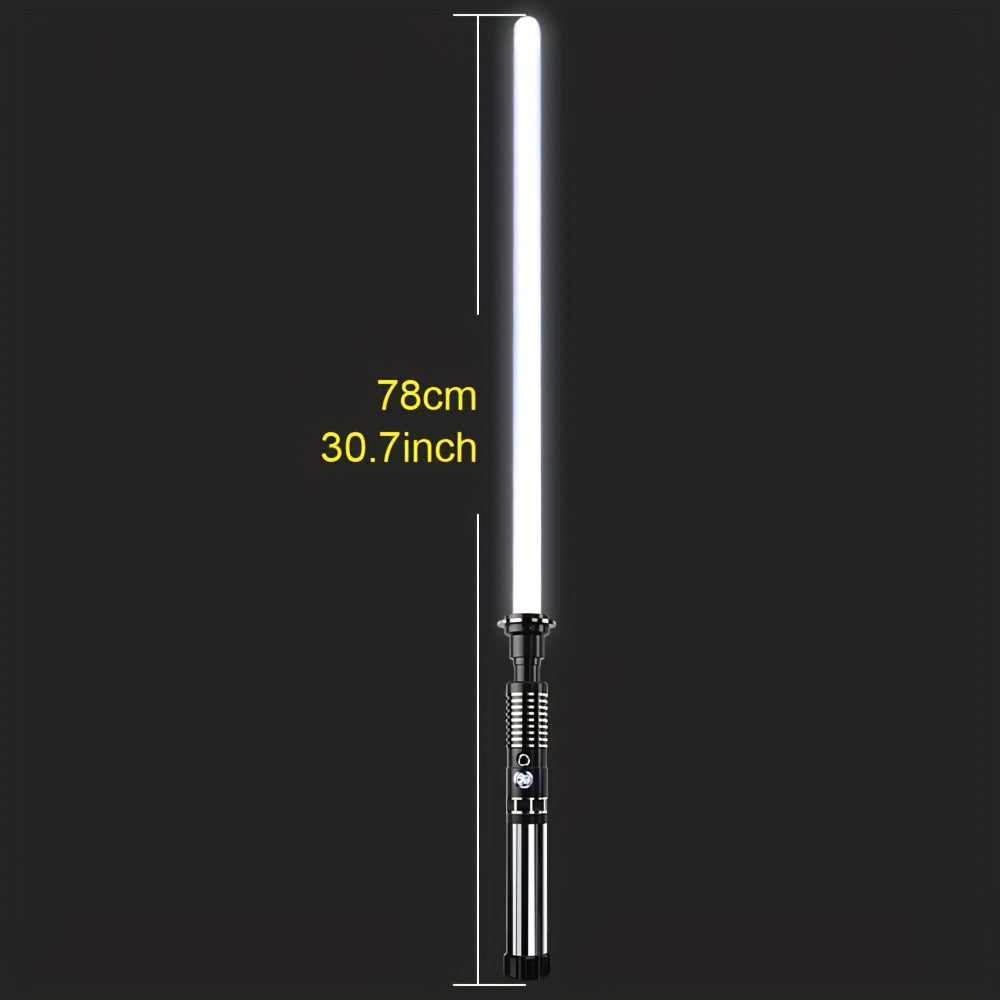 Metal Handle RGB Cosplay Light Up Saber Laser Sword Luke Saber 16 Colors Change LED Switchable Sound And Light Toy for Gift, Halloween Gift, Christmas Gift