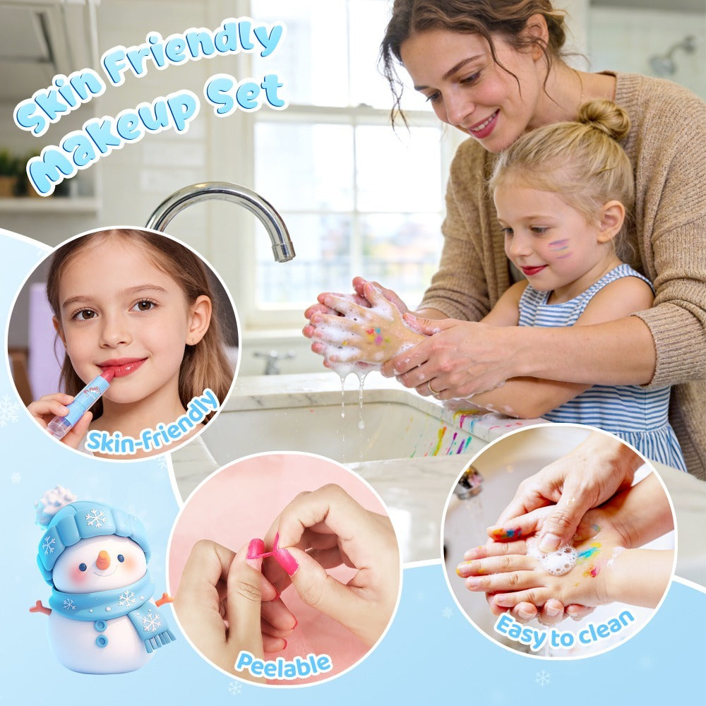 Children's Makeup Sets, Washable, Sets, Nail Art Sets, Princess Toys And Birthday Gifts, Suitable for Girls Aged 3 And Up, Are The Perfect Choice for Valentine's Day, Christmas And Back-to-school Gifts.