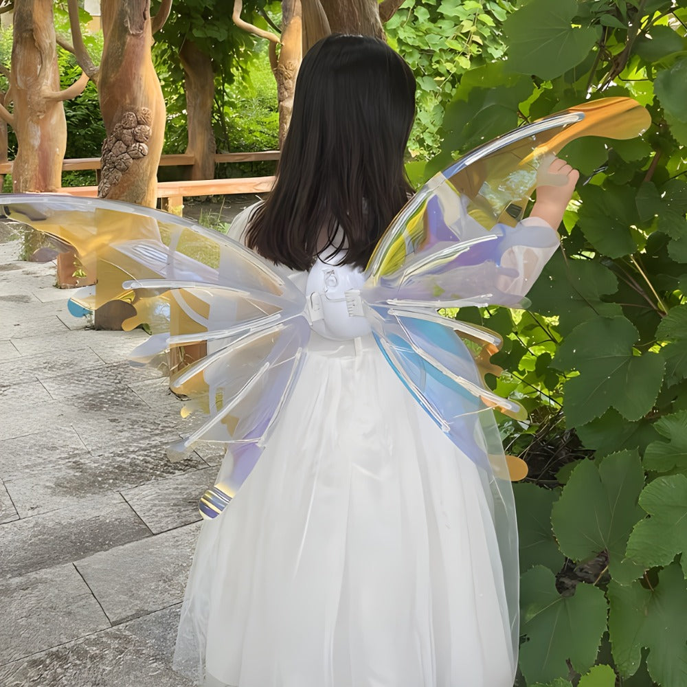 LED Butterfly Wings Glow in the Dark โ Motion Sensor & Music Activated Color Changing Lights | Magical Costume Wings for Girls & Women, Halloween Dress Up, Christmas & Mardi Gras Party Accessory