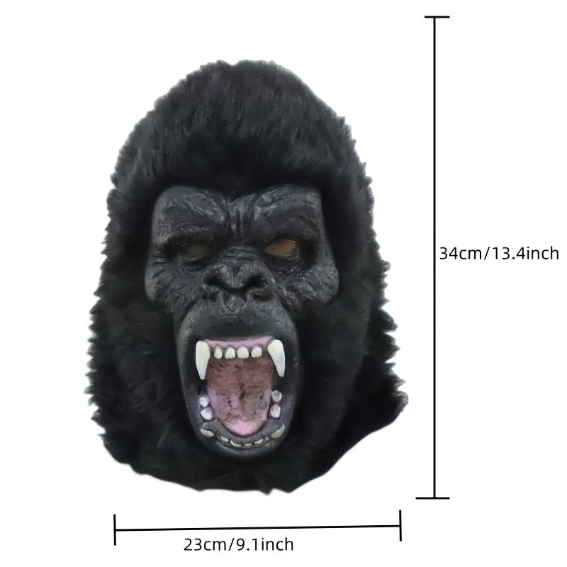 Big Elephant Monkey Latex Mask - Realistic Black & White Design, Comfortable & Durable for Halloween Costume Parties, Cosplay, Birthday Gift, Costume Accessory|Playful Design|Durable Mask