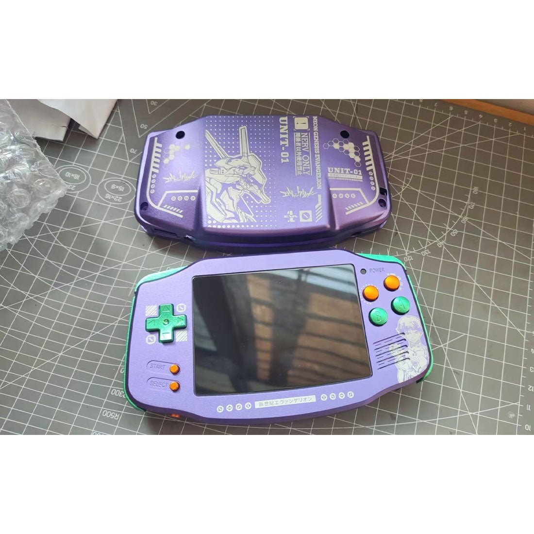 Retro Handheld Game Console Anbernic RG34XX Metal - Linux GBA Style IPS Portable Gaming Handheld 3500mAh Purple