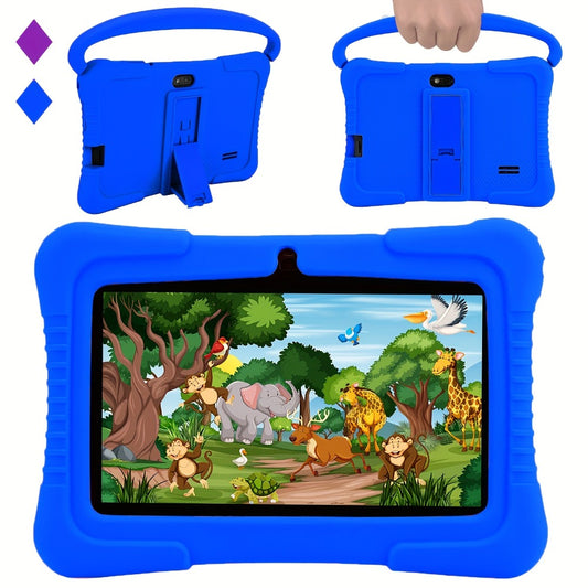 Kids Tablet 7 Inch Android with Parental Controls, Dual Camera & Silicone Case – 2GB RAM, 16/32GB Storage, WiFi, Eye Protection Screen, Educational Gift for Boys & Girls Ages 3-10