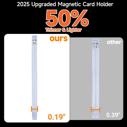 25/50/100/200/400Ct Magnetic Card Holder, Super Thin Premium 35Pt One Card Holder Touch Card Protectors Hard Plastic Mag Case for Sports, Baseball, And Collectible Trading Cards