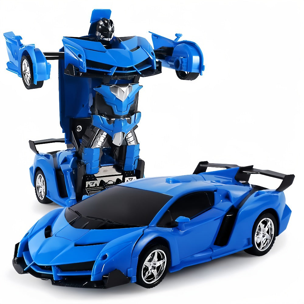 Transforming RC Stunt Car Robot for Kids – One-Button Deformation 360 Drift 2.4GHz Remote Control Toy with LED Lights Boys Gift Ages 3+ (Red/Blue/Yellow)