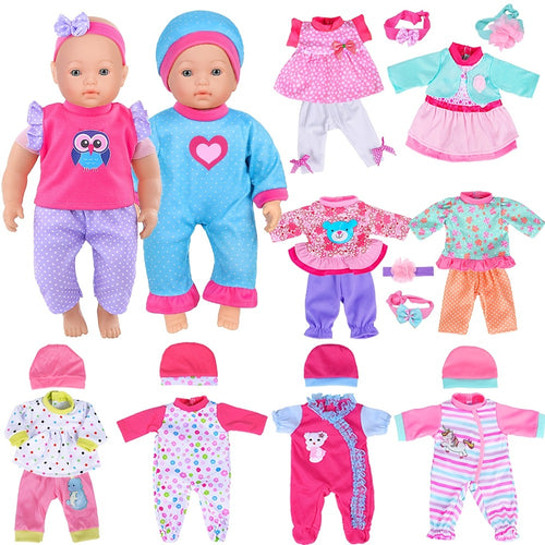 10-Set Baby Doll Clothes for 10 12 14 Inch Dolls – Variety Fashion Outfits Set, Soft Safe Fabric, Easy On Off, Birthday Christmas Gift for Girls Ages 3+ (Doll Not Included)