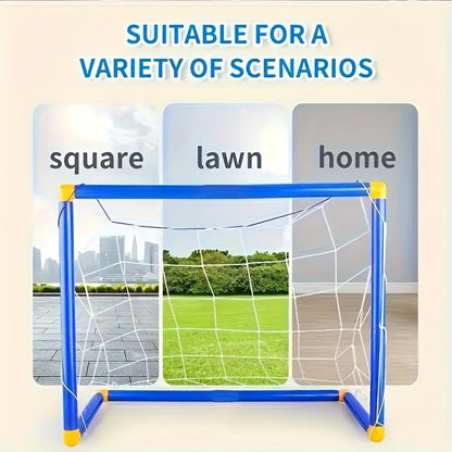 [Indoor/Outdoor Football Set] 2pcs Youth Football Set-Portable and Easy-to-assemble Goal, Suitable for Indoor/Outdoor Play, Family Entertainment, Birthday Gifts, Football Gifts