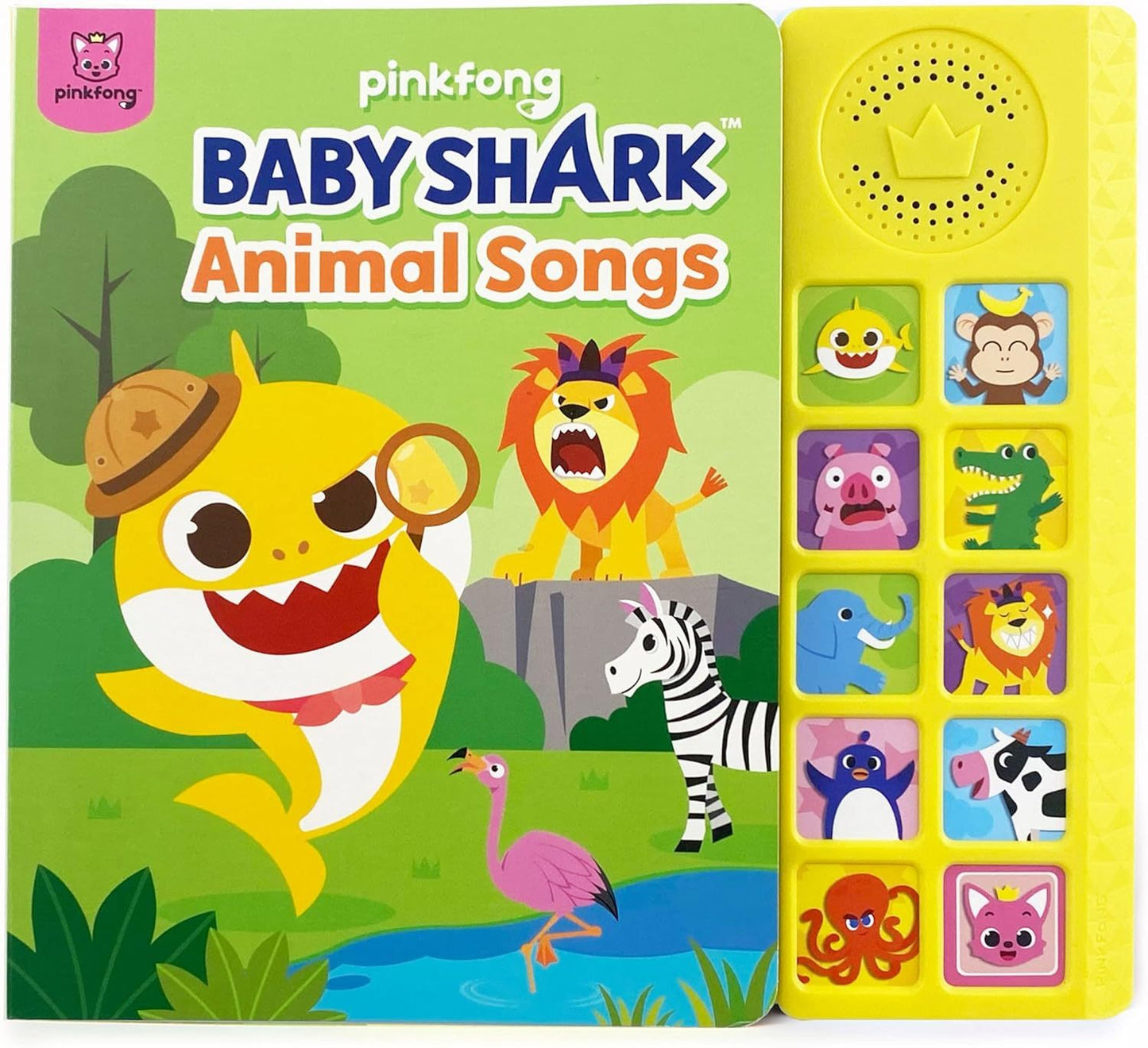 Baby Shark Animal Songs 10 Button Sound Book, Pinkfong Baby Shark Nursery Rhymes Children's Sound Books, Interactive Learning Books for Toddlers, Learning & Education Toys, Baby Shark Gifts for Kids