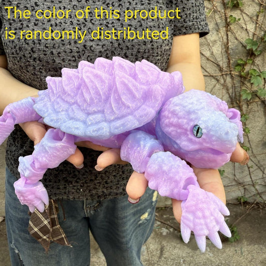 Articulated Crocodile & Turtle 3D Printed Figure – Large Flexible Movable Joints Poseable Animal Collectible, 8 Styles Random Color, Desk Decor Unique Gift for Kids Teens Adults Collectors
