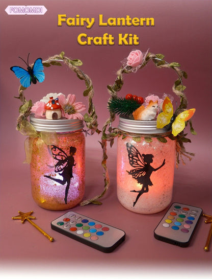Fairy Lantern DIY Craft Kit for Girls Ages 6+ – Color Changing LED Mason Jar Night Light with Remote Control, Arts & Crafts Activity Set, Birthday Christmas Holiday Gift for Kids
