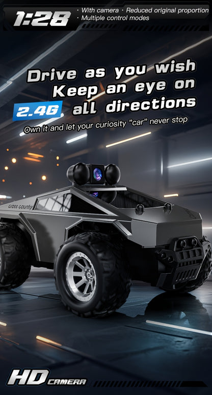 1:28 Scale RC Car Off-road Pickup Truck with 480P HD Camera, 2.4GHz App Control Virtual Reality Function RC Racing Car, 2 Rechargeable Batteries Monster Truck Toys for Adults, Adult Kids Holiday Gift