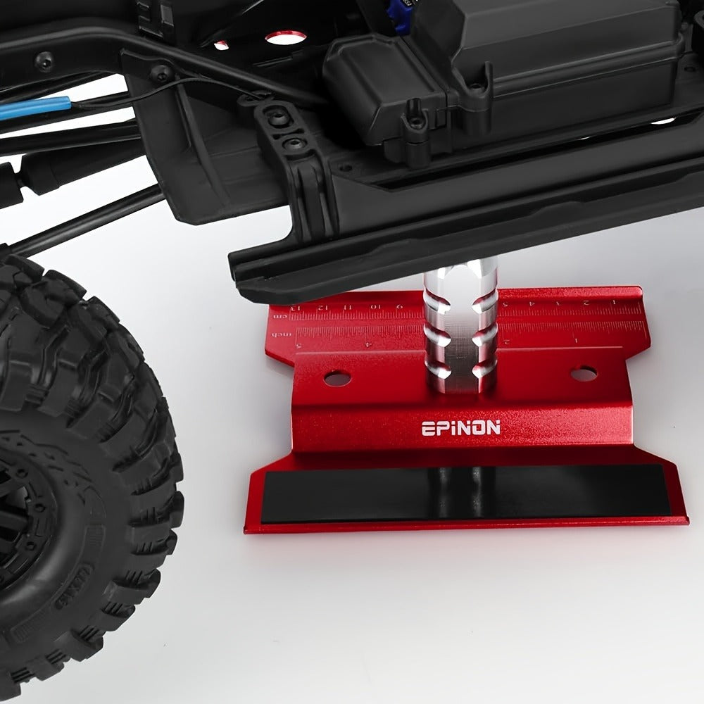 RC Car Maintenance Stand Tool Kit – EPINON 360° Rotating Work Stand with 520PCS Screws, Aluminum Screwdriver Set & Tray, Compatible with 1/8 1/10 1/12 1/16 1/18 Scale RC Cars Crawlers Trucks Buggies (Red/Blue)