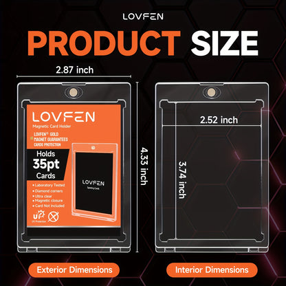 LOVFEN 400Ct Magnetic Card Holder 35Pt Magnetic Card Holders for Trading Cards, Display Cases, Protectors, And Hard Plastic Covers for Sports Game Cards, Perfect for Easter Gifts