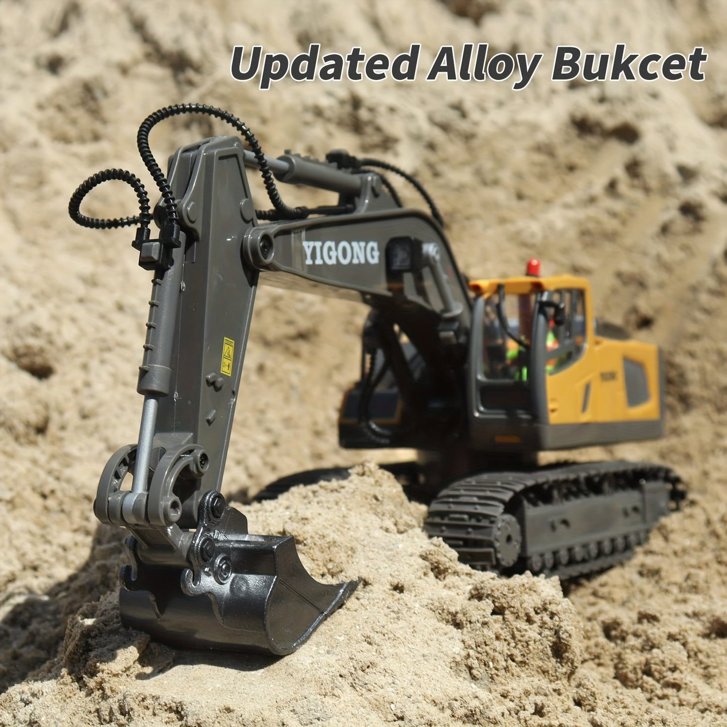 4/3/2pcs Remote Control Construction Vehicle Set, 2.4G 12-Channel Remote Control Excavator, Dump Truck, Bulldozer, Loader, Alloy and Plastic Construction Toy Car Set, RC Construction Equipment for Kids