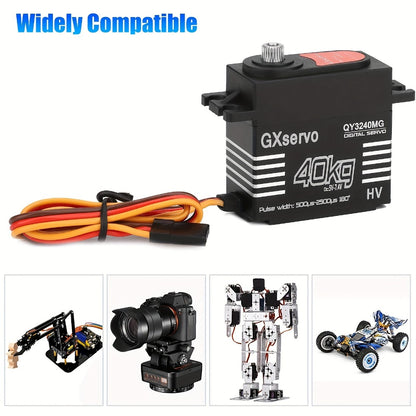 High Torque Digital Servo 88.18LB 180° Metal Gear – 25T Servo Arm for 1/8 1/10 RC Cars & Robots, Precision Steering Gear Upgrade, RC Enthusiast Replacement Part & Robotics Accessory