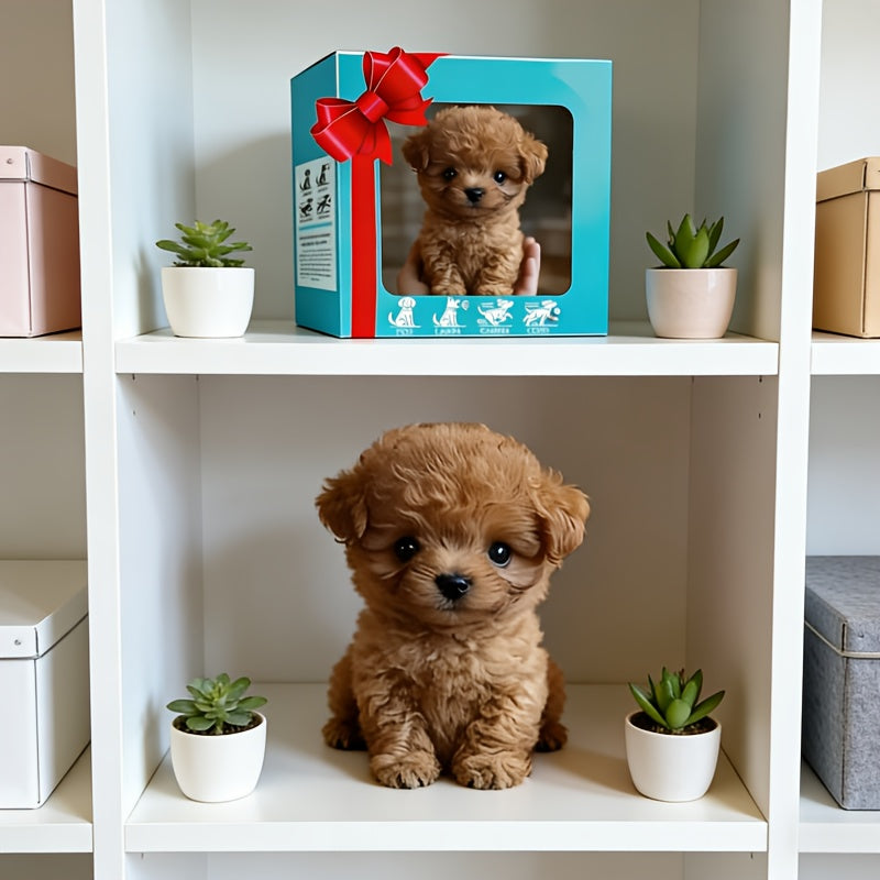 2 Cute Plush Simulation Machine Puppies, Realistically Reproducing The Soft And Cute Barking Sound Effects Of Puppies, Matched with Simulated Walking Movements, Soft And Slow Rebound Electronic Pet Toys, Odorless, Safe, No Shedding Of Fur