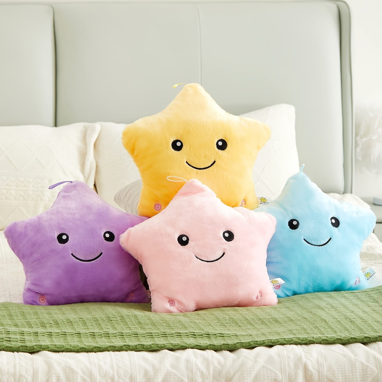 Musical Glowing Purple Star Plush Toy With Music - Soft Starlight Night Light, Melodic Plushie For Kids Bedrooms & Birthday Parties, Cute LED Stuffed Animal Gift For Children And Couples, Baby Shower, Perfect Graduation Season Present Choice