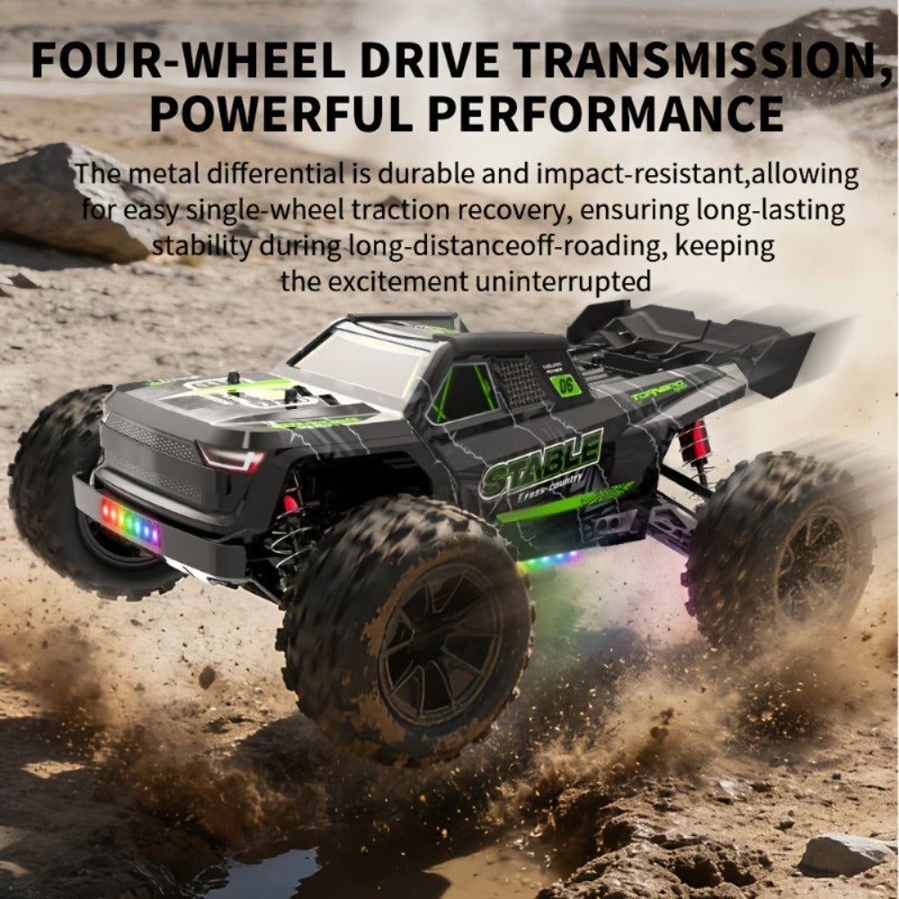 High Speed RC Off-Road Car 70KM/H Brushless Motor 1:14 1:16 Scale – Remote Control Monster Truck with Dual Battery Option, 4WD All-Terrain Vehicle Toy for Boys Kids & Adults, Birthday Gift