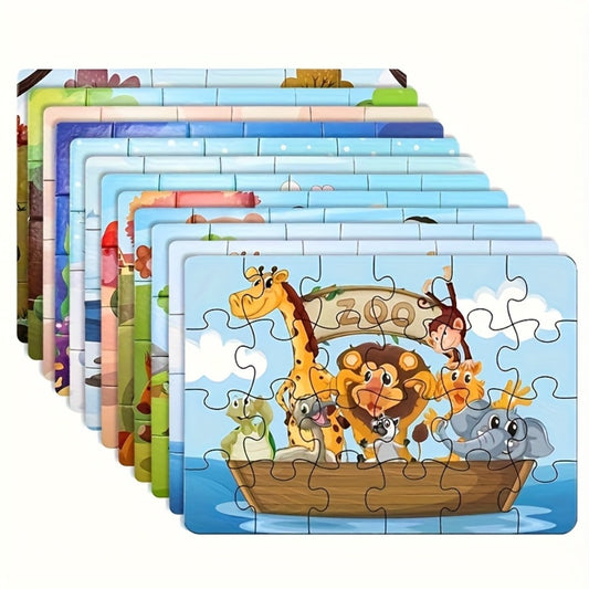 Puzzles For Kids Ages 3+, 12 Boxes Puzzles For Kids Ages 3+ - Puzzles For Boys And Girls Ages 3+ - Toy Gift Activities, 12 Different Theme Puzzles, Halloween And Christmas Gifts For Children