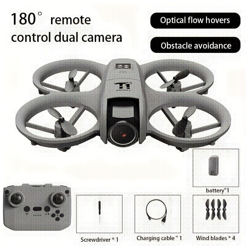 2026 Upgraded 4K Remote Control Drone, One-Key Return with Auto-Hover, Long-Endurance UAV with Two Rechargeable Batteries, Shockproof and Anti-Collision Design, One-Key Tumbling, Optical Flow Vision Auto-Hover Function, WiFi Real-Time Image