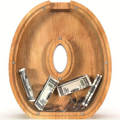 26 Wooden Letter Penny Bank, Penny Bank for Adults, Alphabet Money Bank, Safe & Durable Savings Box Coin Bank Birthday Gift