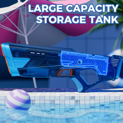 Auto-filling Electric Water Gun, Pulse Jet Water Gun, 28 Feet Long-range Fast Shooting Water Gun, USB Rechargeable Large-capacity Water Gun, Suitable for Children And Adults, Adult Water Gun Is Suitable for Swimming Pool Beach Backyard