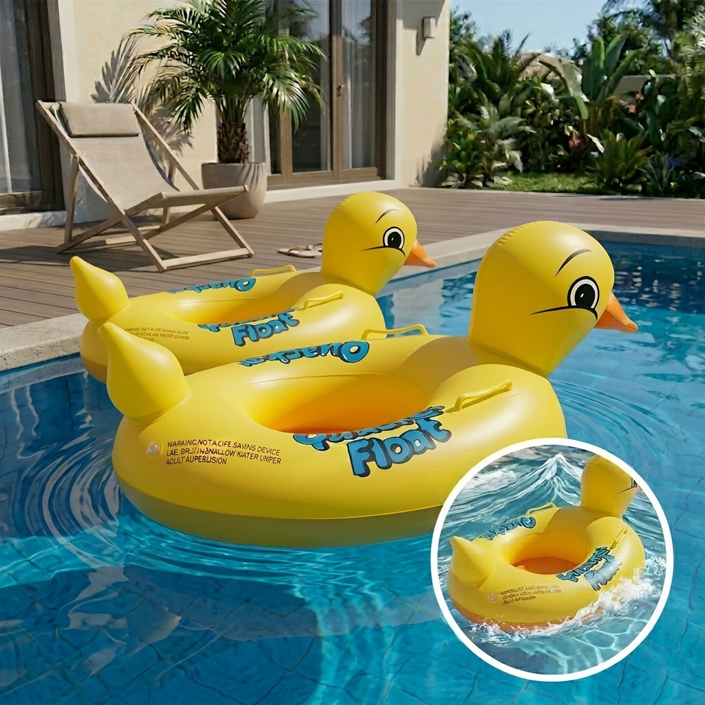 1/2/4-pack Inflatable Duck Pool Float -Cute & Safe Swim Ring With 2 Handles, PVC Float, Summer Water Toys For Pools, Lakes, Beach & Outdoor Fun