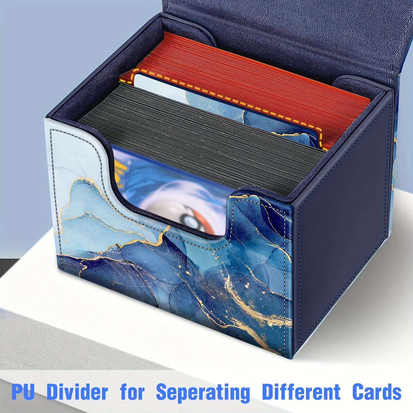 A Card Storage Box Suitable for MTG/TCG/CCG, Featuring a Magnetic Closure And Capable of Holding Over 180 Game Cards, Complete with a PU Divider