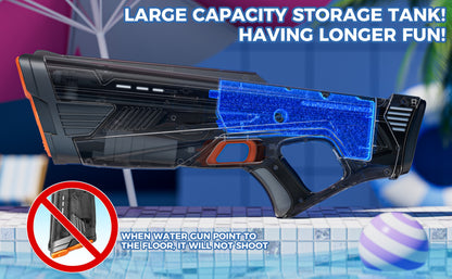 Auto-filling Electric Water Gun, Pulse Jet Water Gun, 28 Feet Long-range Fast Shooting Water Gun, USB Rechargeable Large-capacity Water Gun, Suitable for Children And Adults, Adult Water Gun Is Suitable for Swimming Pool Beach Backyard