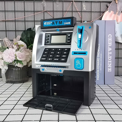Electronic Money Bank with Debit Card And Cash Scanning Function - Coin And Bill Slot, Balance Calculator, Digital Safe, Combining Savings Security Device And ATM Function