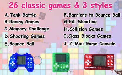 Video Game Party Favors for Kids, Mini Game Keychain for Kids Boys Birthday Supplies Gaming Party Favors Classroom Prizes