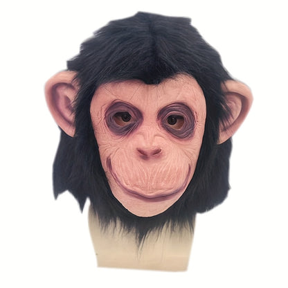 Adult Size Black Gorilla Mask, Realistic Monkey Animal Head Costume, Funky Style Natural Latex, Cosplay Funny, Role Play & Holiday Gift Fashion Monkey Mask