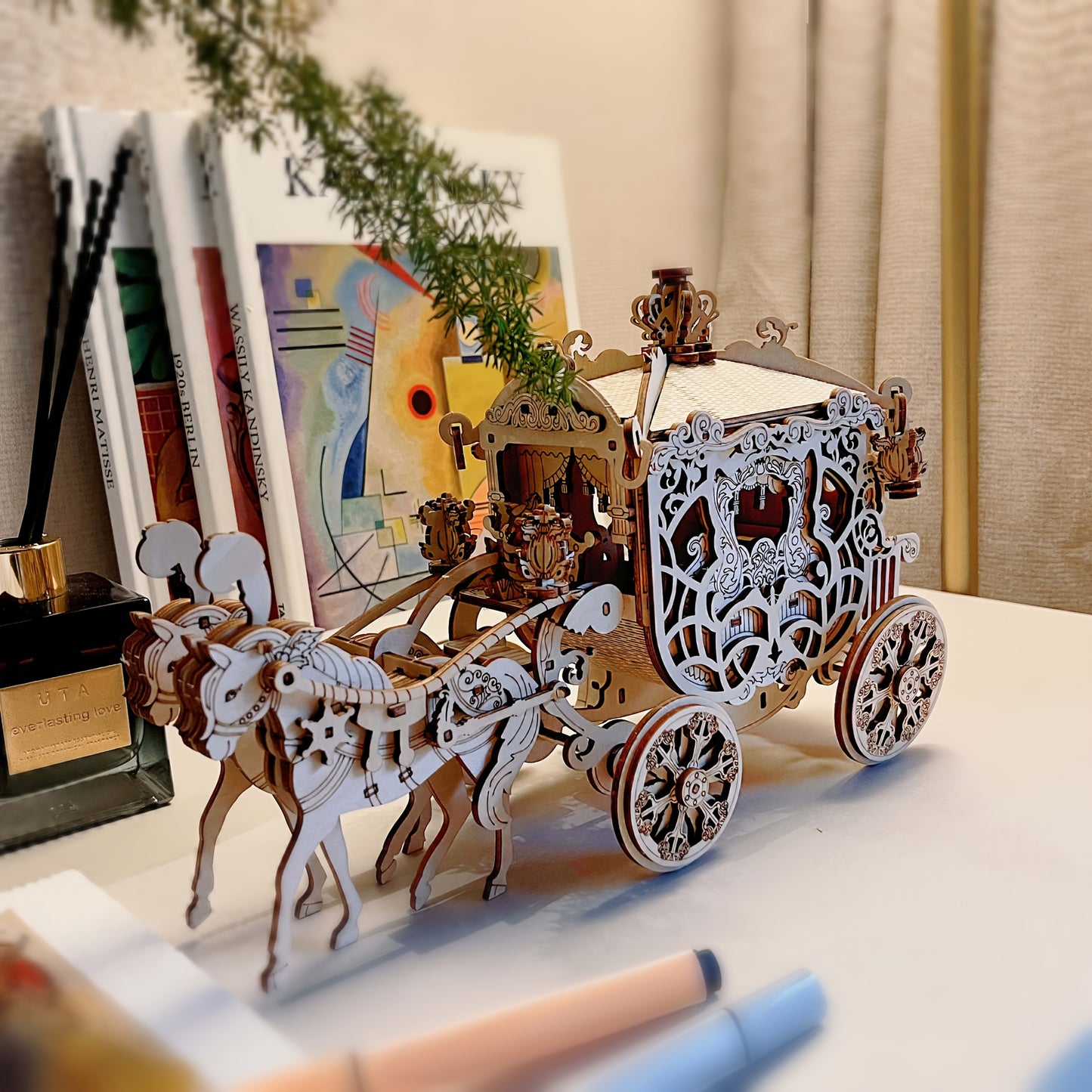 Intricate 3D Wooden Puzzles Featuring a Musical Carousel, Perfect As Display Gifts for Teenagers, Men, Women, And Families During The Christmas Season
