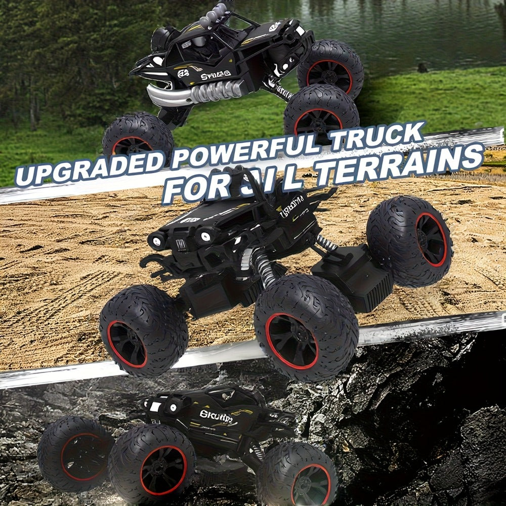 High Speed RC Off-Road Truck for Boys 6+ – Large All-Terrain Remote Control Car with USB Rechargeable Battery, 4WD Racing Vehicle, Cool Birthday Christmas Gift for Kids (Black or Red)