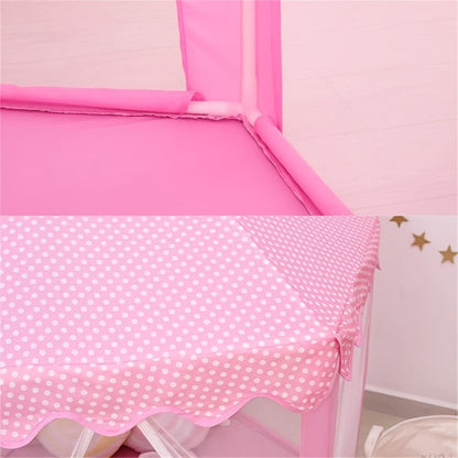 Pink Princess Hexagon Play Tent for Girls Indoor Dream Castle with Gauze Curtain Reading Corner Secret Base Kids Room Decor Pretend Play Birthday Gift Toddlers