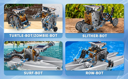 12-in-1 Solar Robot Kit for Kids Ages 8-13 – Build Your Own Solar Powered Robot, STEM Engineering Building Toy, Educational Science Experiment Gift for Boys Girls 8 9 10 11 12 13, No Batteries Needed